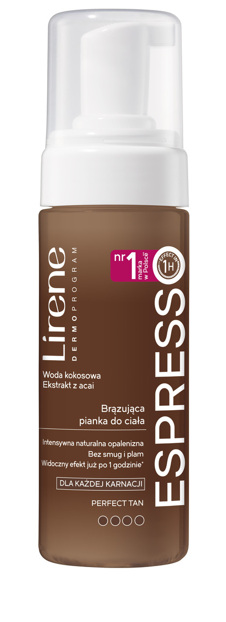 jak-szybko-uzyskac-efekt-opalenizny-mintmagpl Lirene PERFECT TAN Espresso – brązująca pianka do ciała