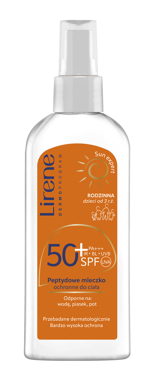 Lirene Sun Expert peptydowe mleczko do ciała SPF 50