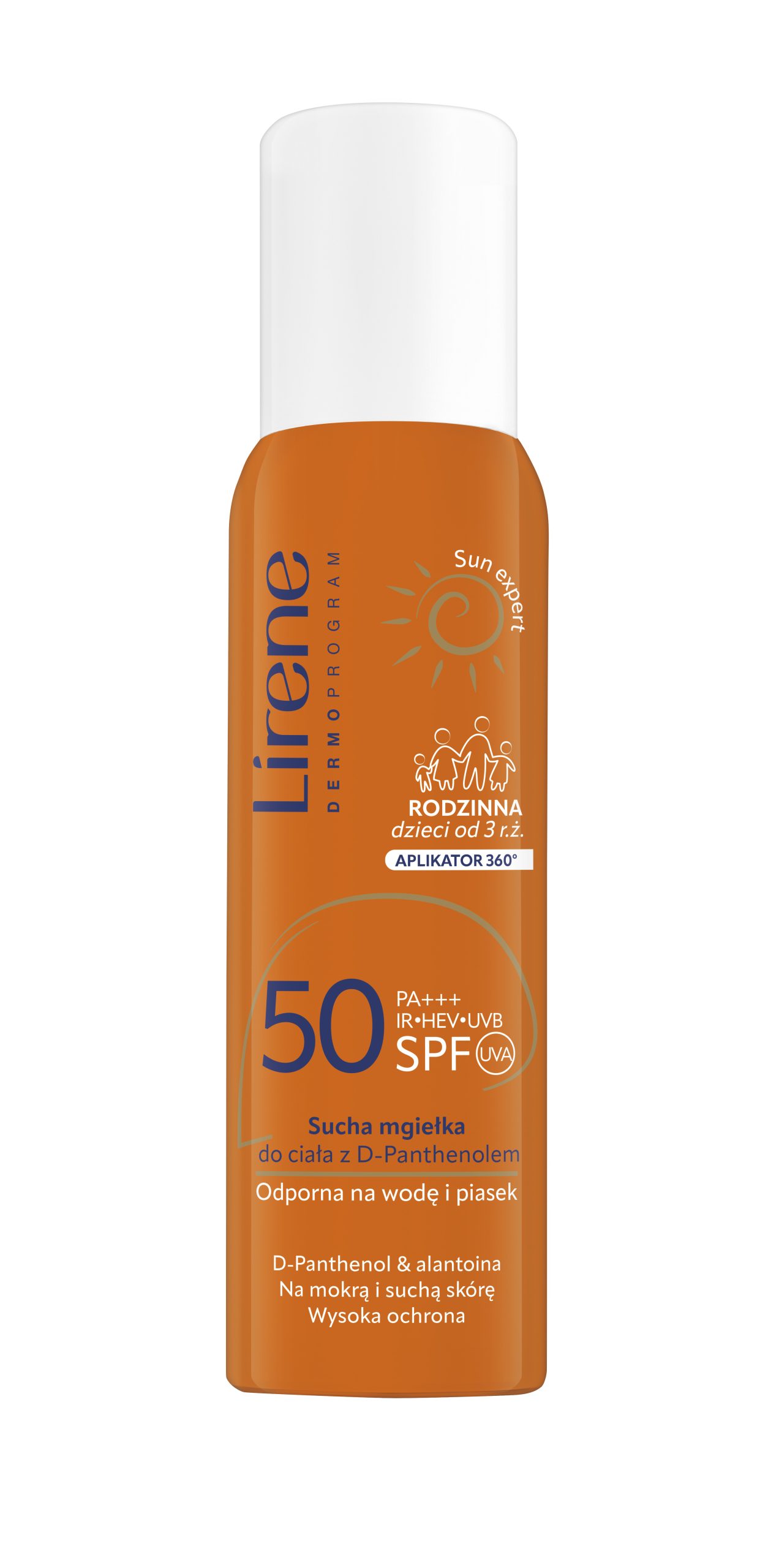 Lirene Sun Expert sucha mgiełka do ciała z D-Panthenolem SPF 50