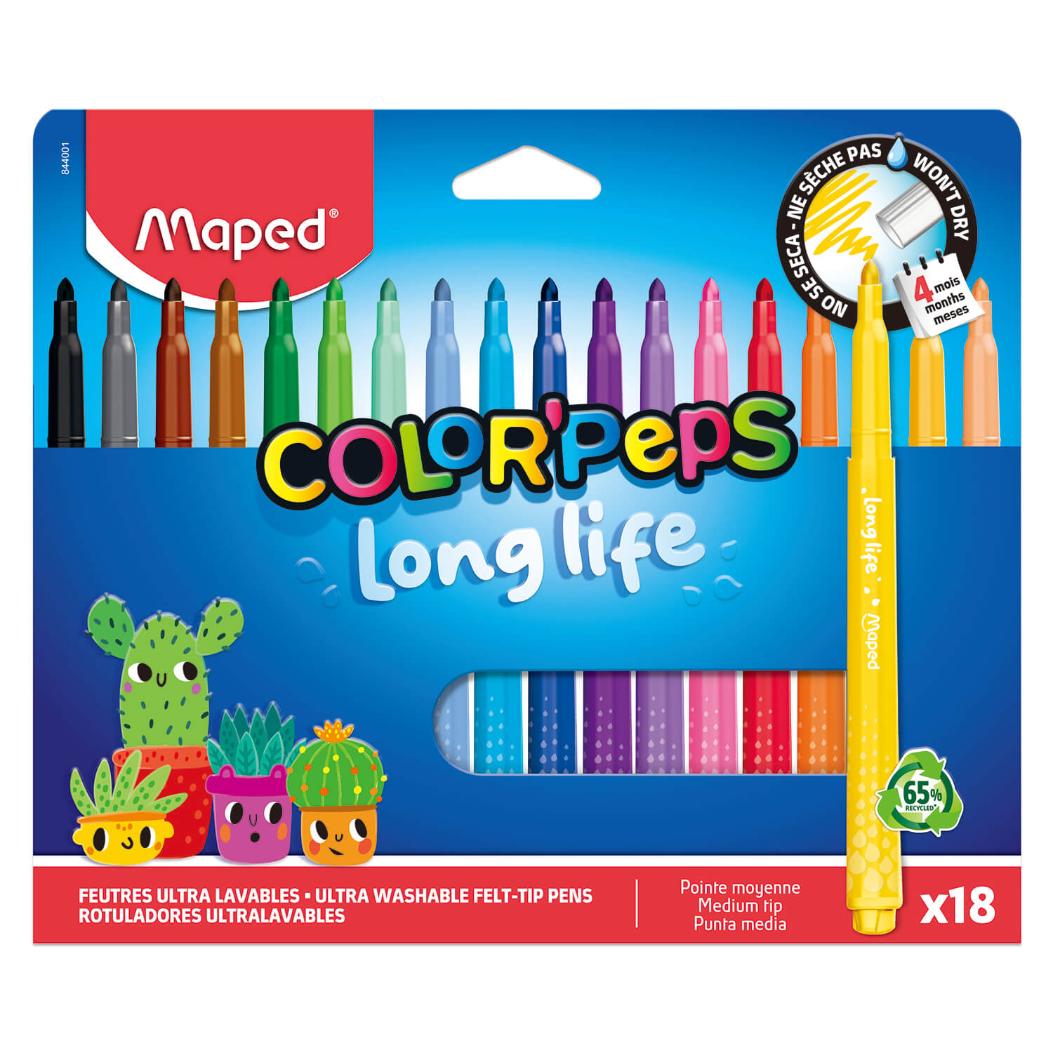 Flamastry MAPED Long Life do szkolnego piórnika